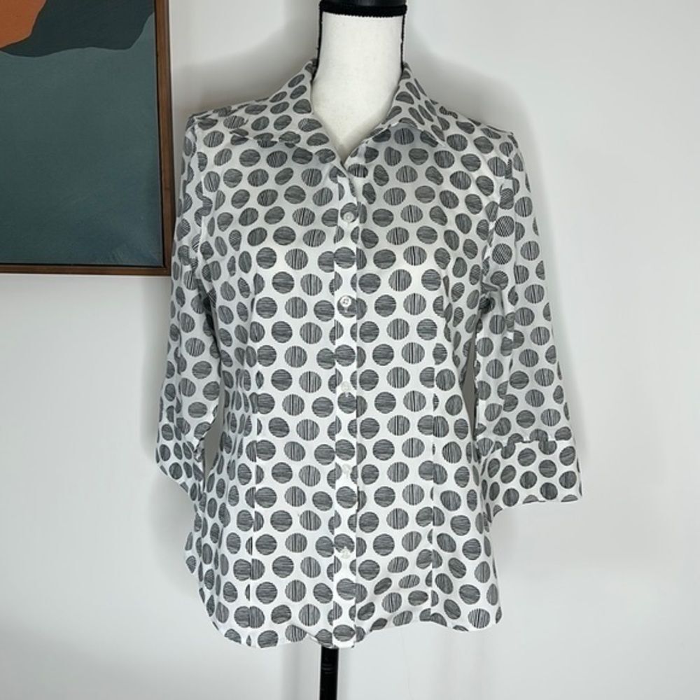 Chico's No Iron Button Down Blouse, Size 1
